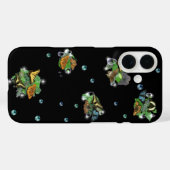 蝶と葉雨滴の星と真珠 Case-Mate iPhoneケース (裏面 (横))