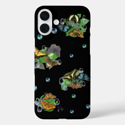 蝶と葉雨滴の星と真珠 Case-Mate iPhoneケース (裏面)