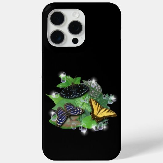 蝶と葉雨滴の星 Case-Mate iPhoneケース (裏面)