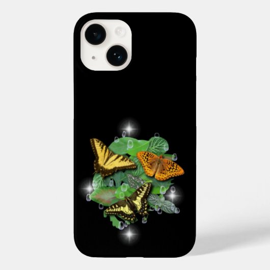 蝶と葉雨滴の星 Case-Mate iPhoneケース (裏面)
