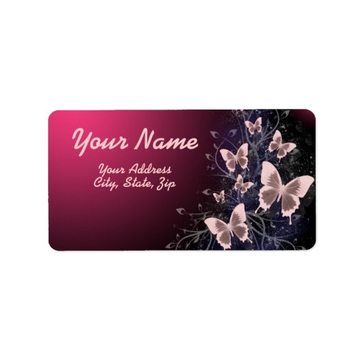 蝶と葉 ラベル (正面)