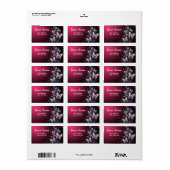 蝶と葉 ラベル (フルシート)