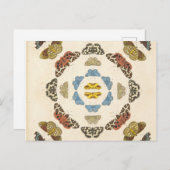 蝶と蛾の珍しい描写 ポストカード (正面/裏面)