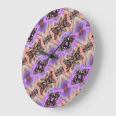 蝶と蛾 ラージ壁時計 (傾斜)