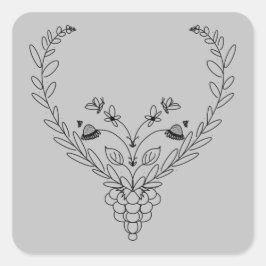 蝶と蜂 スクエアシール