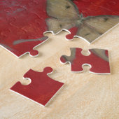 蝶と装飾的な鳥かご ジグソーパズル (側面)