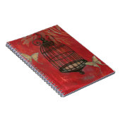 蝶と装飾的な鳥かご ノートブック (右側)