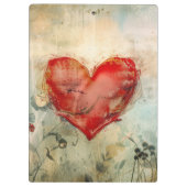 蝶と赤いハート クリップボード (裏面)