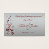 蝶と赤と銀のフローラメッセージカード (正面)