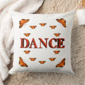 蝶と踊るデザイン クッション (ブランケット)