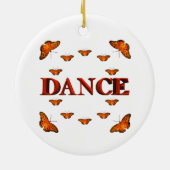 蝶と踊るデザイン セラミックオーナメント (裏面)