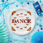 蝶と踊るデザイン ペーパープレート (パーティー)