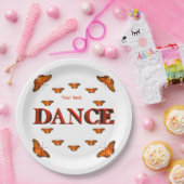蝶と踊るデザイン ペーパープレート (パーティー)