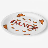蝶と踊るデザイン ペーパープレート (アングル)