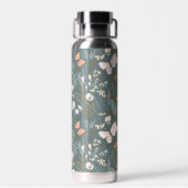 蝶と野の花がセージに ウォーターボトル (背面)