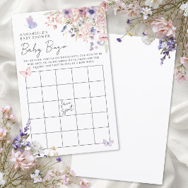 蝶と野の花のベビーシャワービンゴゲーム