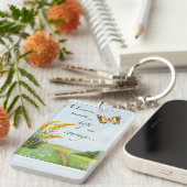 蝶と野の花、希望と勇気 キーホルダー (正面右)