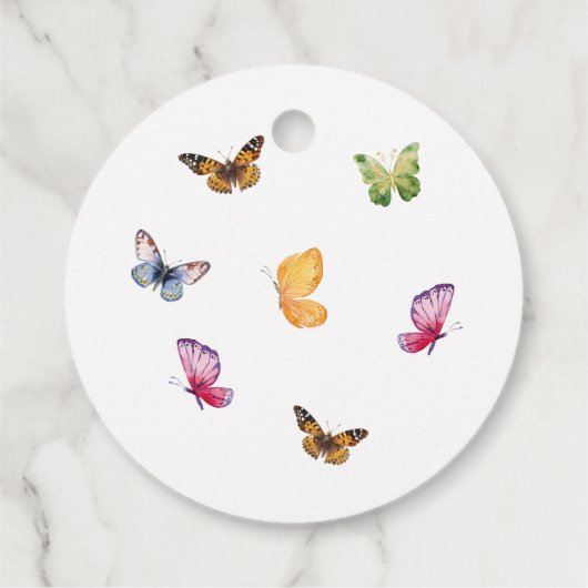 蝶と野エレガント花85誕生日 フェイバータグ (裏面)