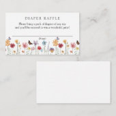 蝶と野花おむつラッフルベビー エンクロージャーカード (正面/裏面)