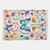 蝶と野草園 キッチンタオル (横)
