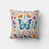 蝶と野草園 クッション (正面)