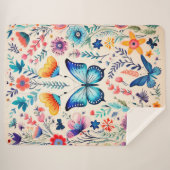 蝶と野草園 シェルパブランケット (正面(横))