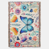 蝶と野草園 スローブランケット (正面縦)