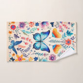 蝶と野草園 バスタオルセット (ハンドタオル)