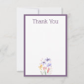 蝶と開花サンキューカード カード (正面)