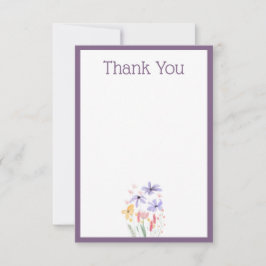 蝶と開花サンキューカード カード