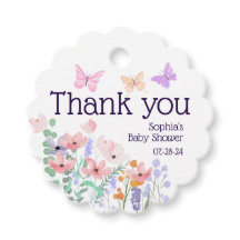 蝶と開花赤ちゃんシャワーありがとう
