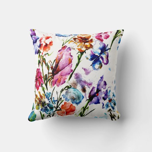 蝶と開花 クッション (裏面)