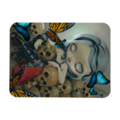 「蝶と骨」磁石 マグネット (横)