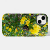蝶と黄色い花のスマホケース Case-Mate iPhoneケース (裏面 (横))