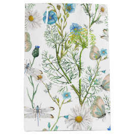 蝶と龍が舞う庭 ミディアムペーパーバッグ