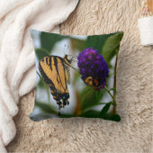 蝶と（昆虫）マルハナバチ写真自然 クッション (ブランケット)