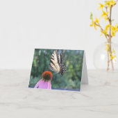 蝶とConeflower - Pensandoo en ti カード (黄色い花)