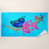 蝶とFireweed -ビーチタオル ビーチタオル (正面)