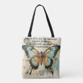 蝶についての象徴的な言葉 トートバッグ (裏面)