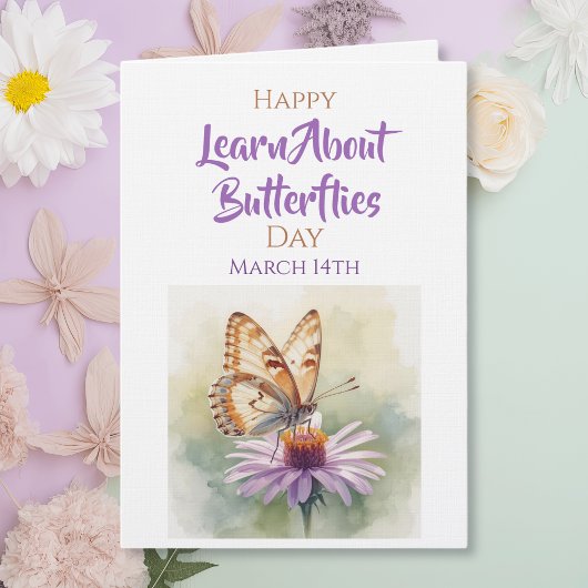 蝶について学ぶ日おめでとうございます カード