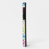 蝶によって、鳥は、明るいパターンが開花します Case-Mate iPhoneケース (裏面/左)