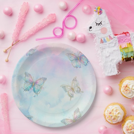 蝶に出会う夢を夢見る ペーパープレート (パーティー)