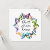 蝶に対する信仰、恵み、愛 カード (正面/裏面インサイチュ)