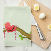 蝶に鳴く居心地の良い鳥 キッチンタオル (四つ折り)