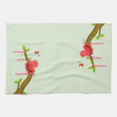 蝶に鳴く居心地の良い鳥 キッチンタオル (横)