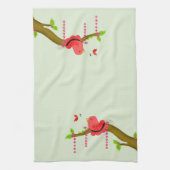 蝶に鳴く居心地の良い鳥 キッチンタオル (縦)