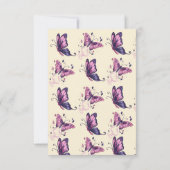 蝶のあるガーデンハッピーバースデー カード (裏面)