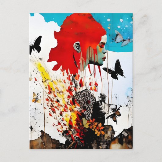 蝶のある人 ポストカード (正面)