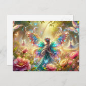 蝶のある妖精 ポストカード (正面/裏面)