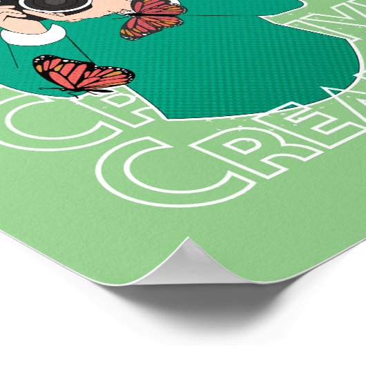 蝶のある少女 ポスター (角)